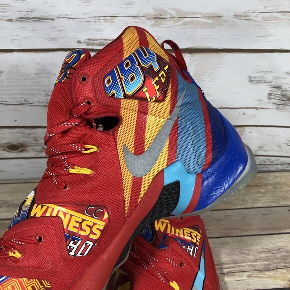 Nike LeBron James 13 EYBL Promo Shoes Mens Size 10 843801-696 Basketball Red - Picture 10 of 11